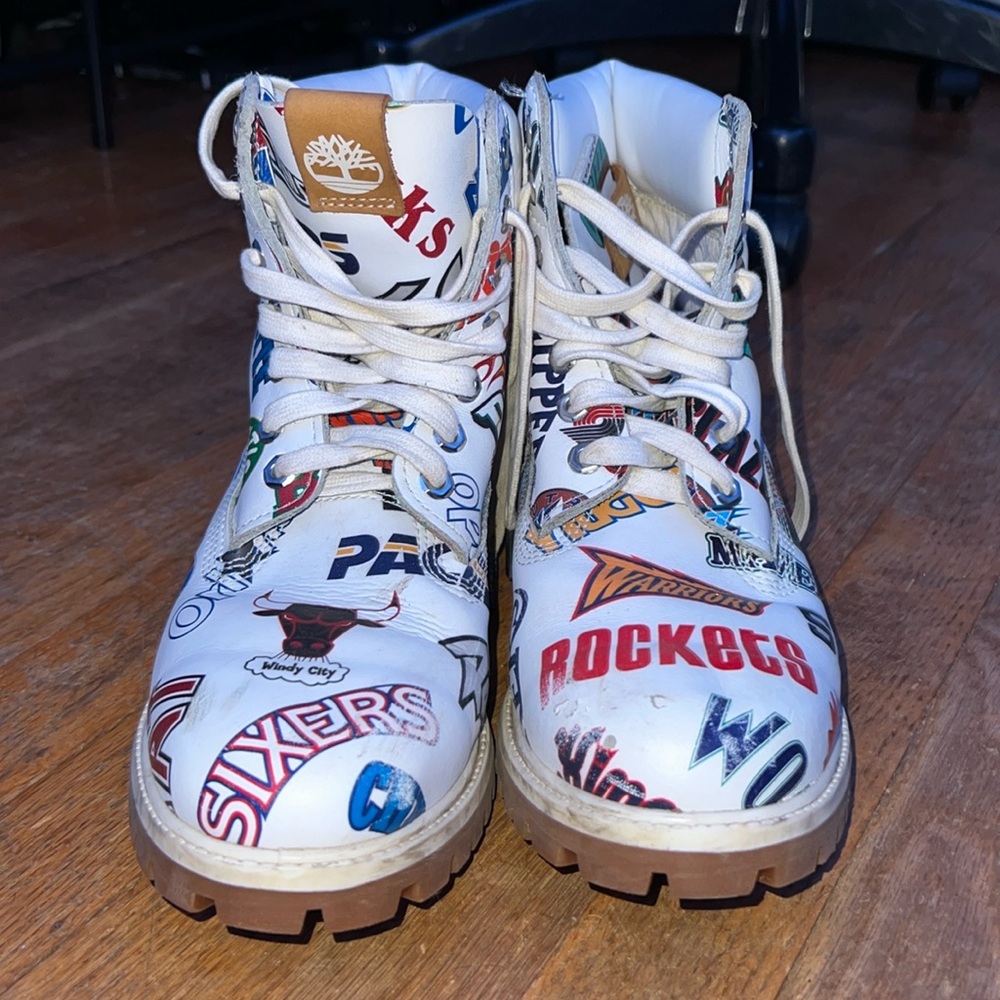 Timberland boots NBA white